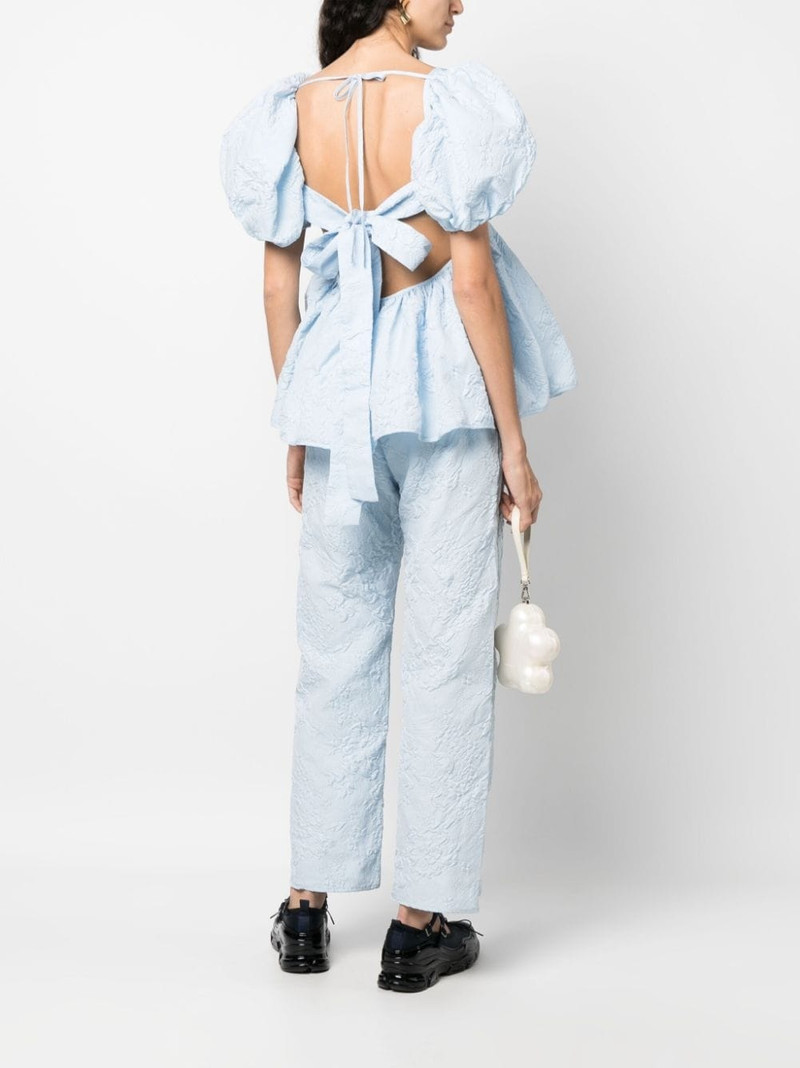 CECILIE BAHNSEN Sari floral-jacquard blouse outlook