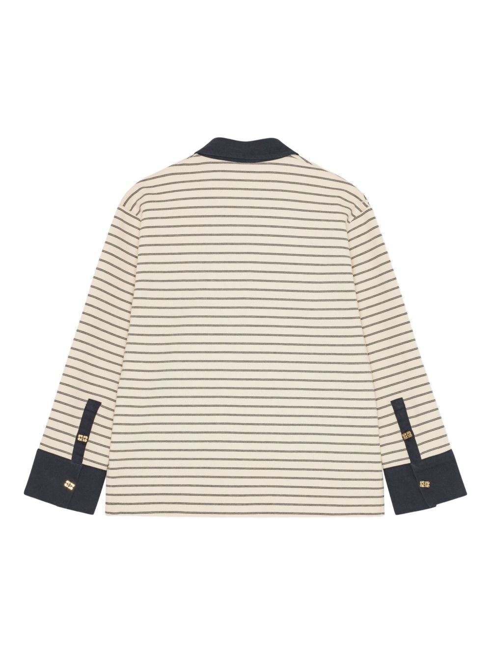 striped long-sleeve polo shirt - 6