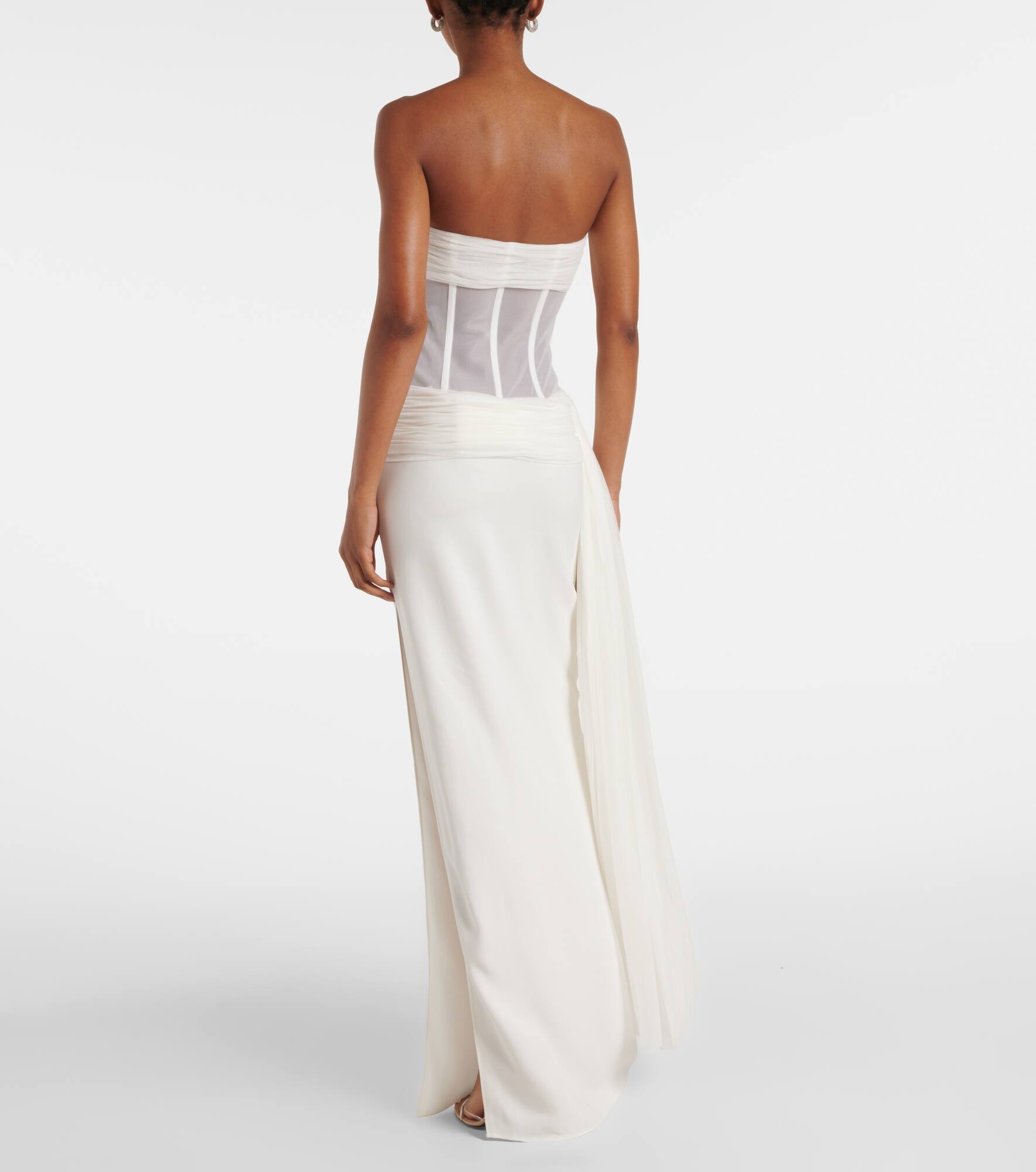 Bridal veiled corset dress - 3
