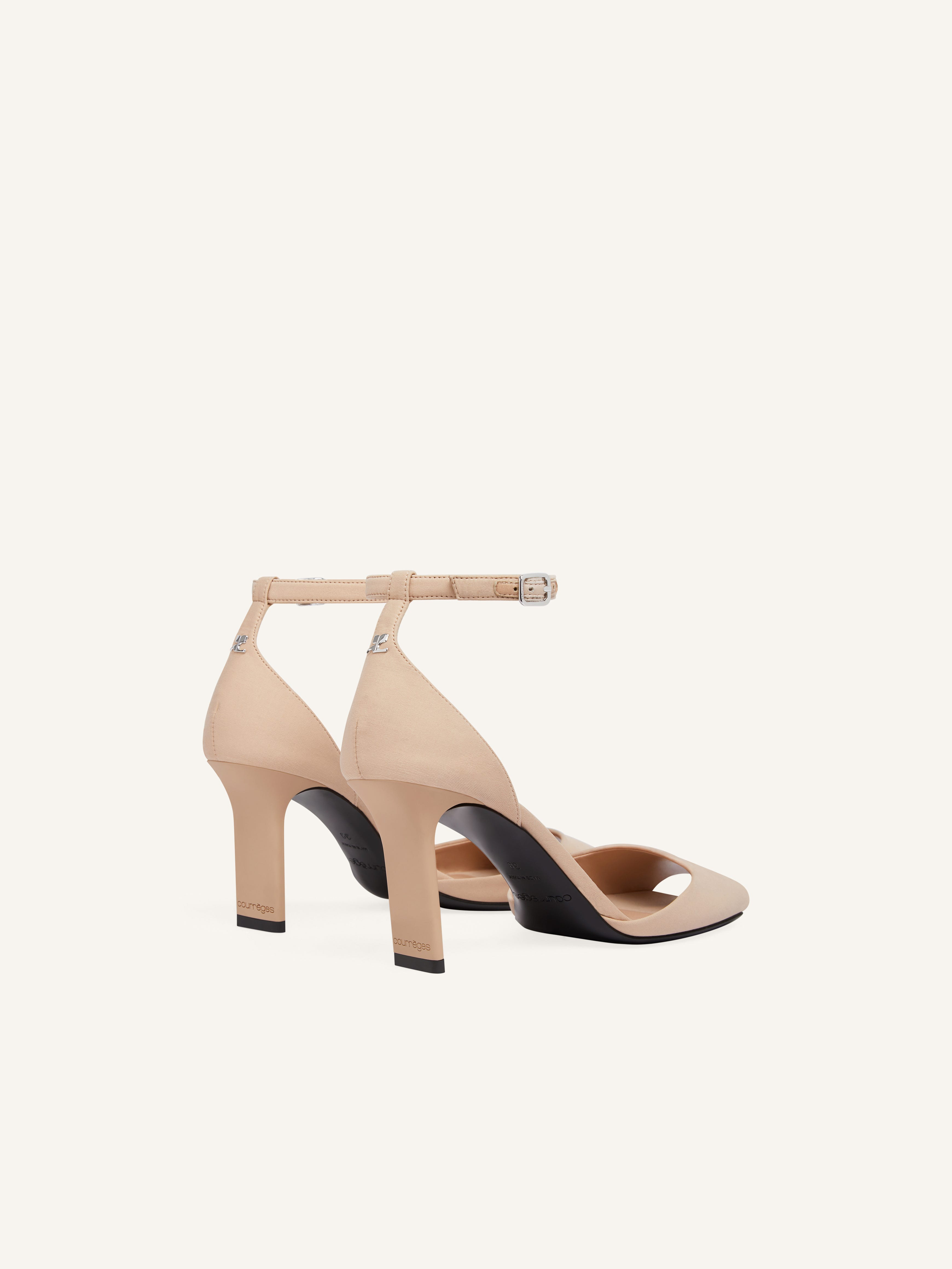 PEEP TOE JERSEY PUMPS - 4
