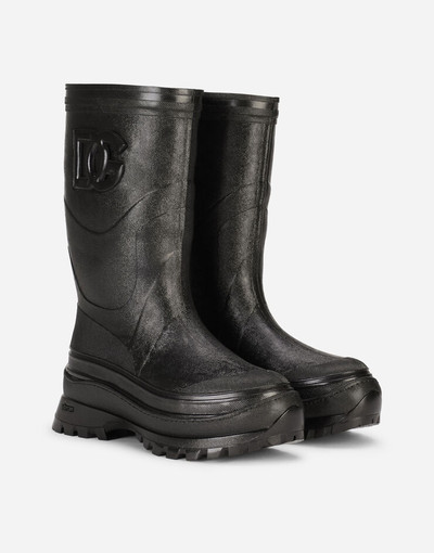 Dolce & Gabbana Metallic rubber boots with DG logo outlook