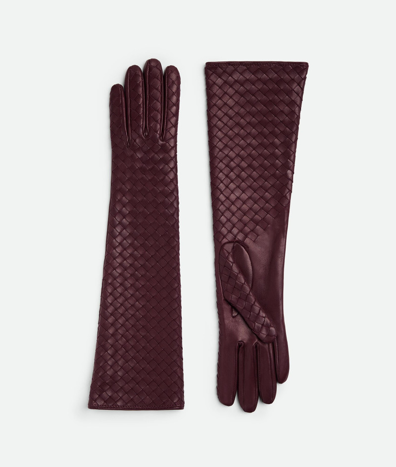Intrecciato Leather Midi Gloves 1
