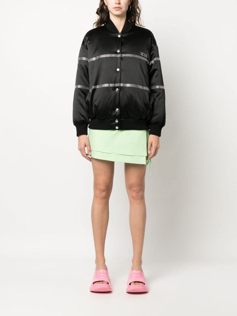 GCDS Bling logo-embellished bomber jacket outlook