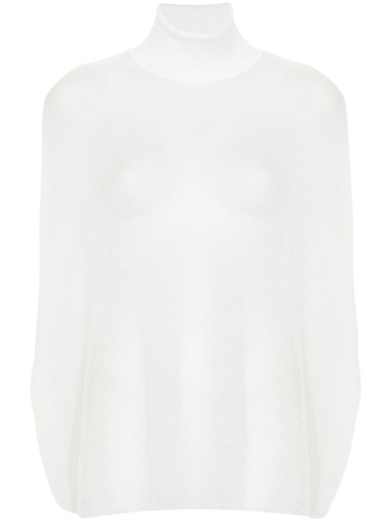 open-knit high-neck top 1