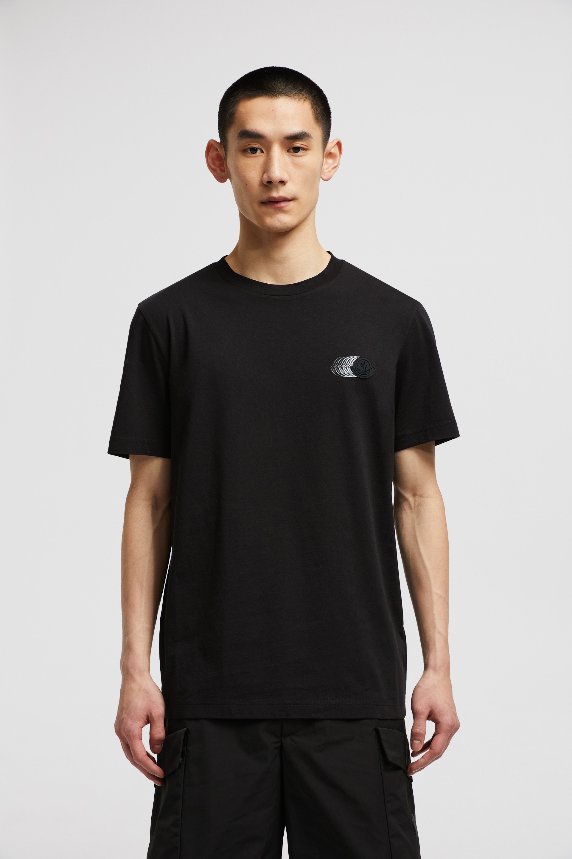 Faded Logo Motif Cotton T-Shirt - 3