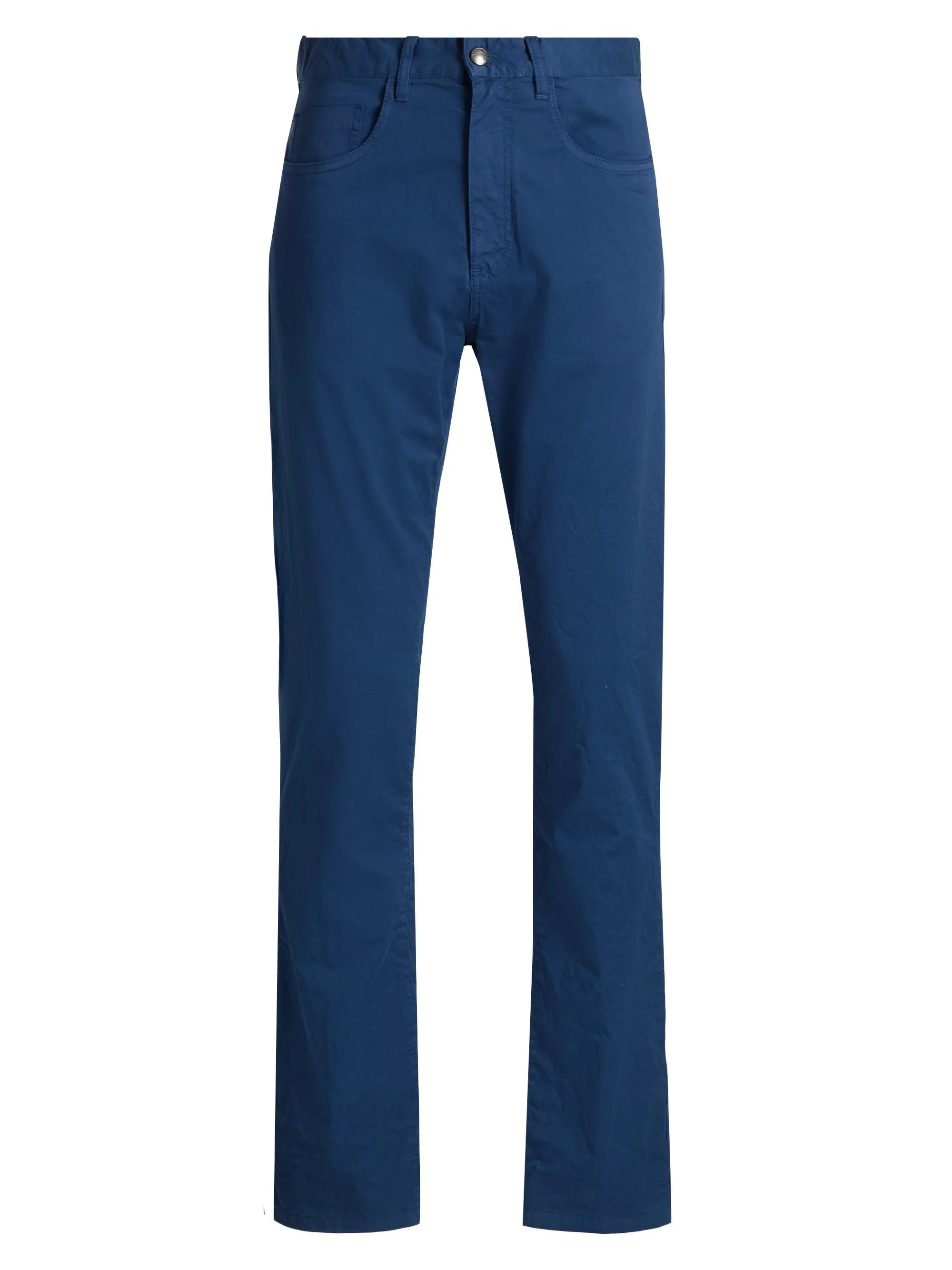 Men's Stretch Cotton 5-Pocket Jeans - Blue - 1
