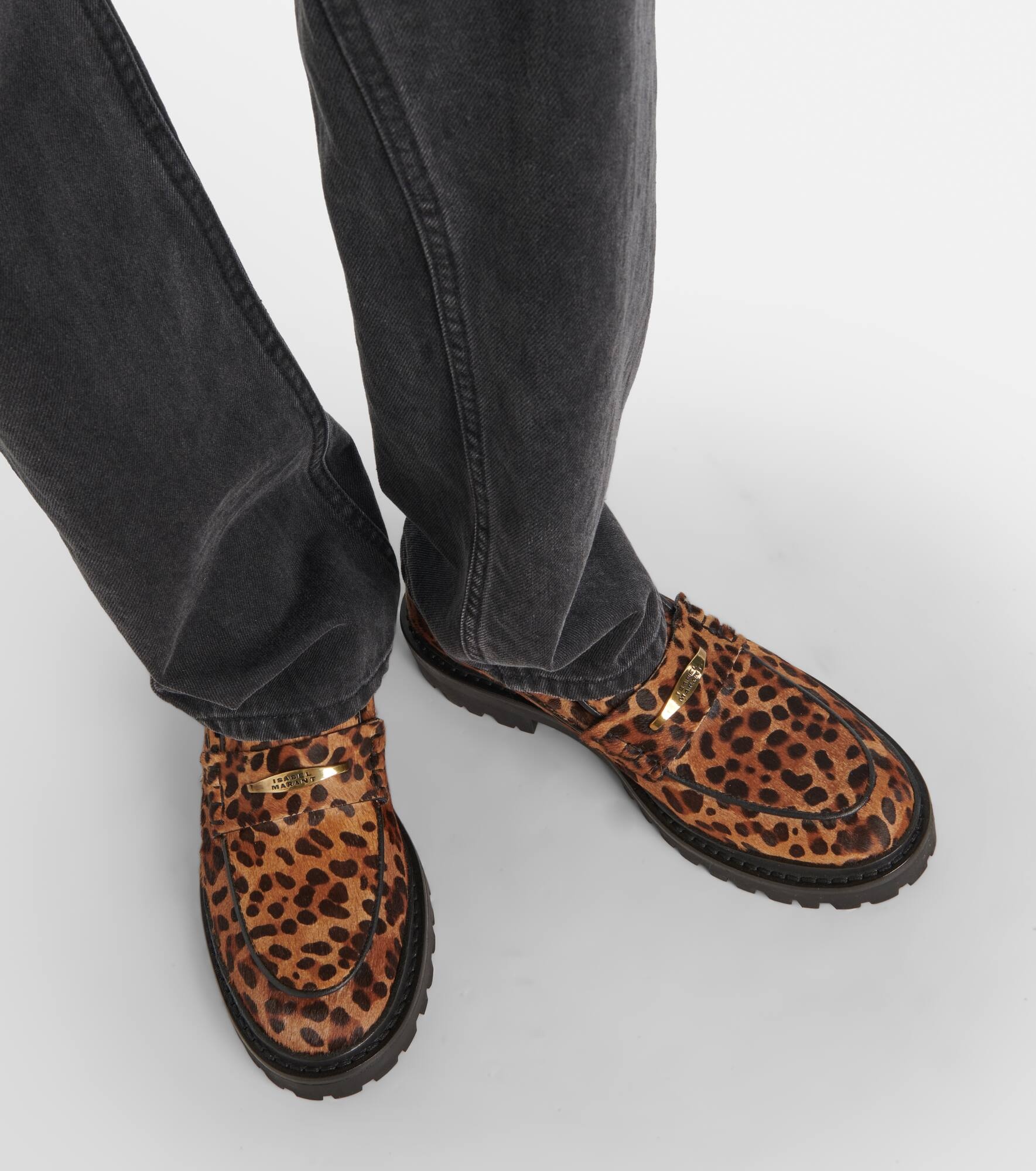 Frezza leopard-print calf hair loafers - 7