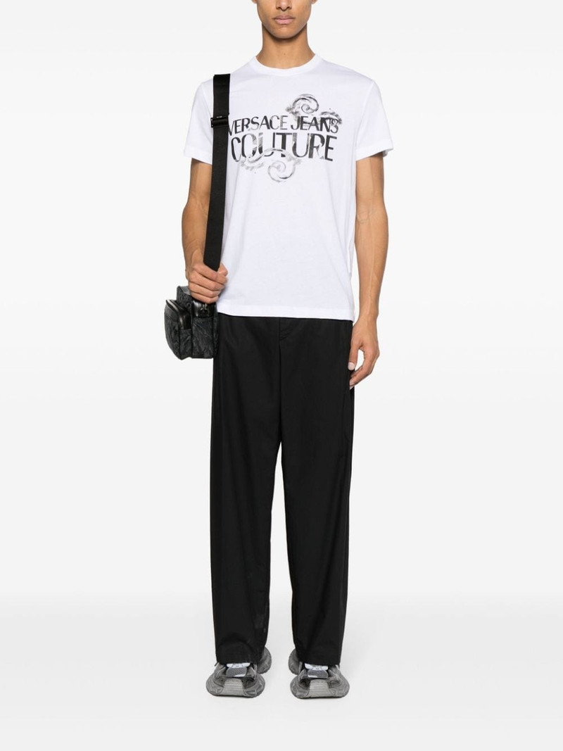 VERSACE JEANS COUTURE logo-print cotton T-shirt outlook