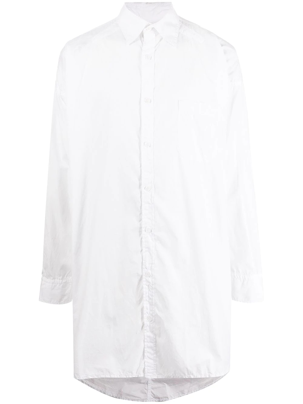 long-length crease-effect shirt - 1