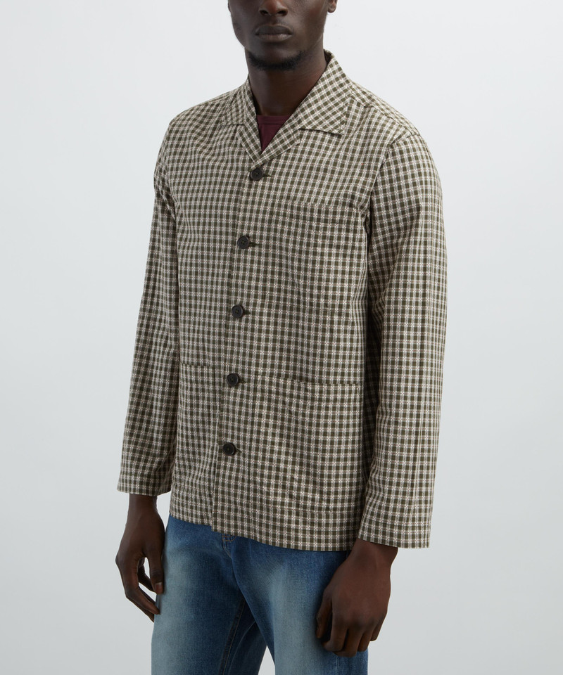 Universal Works Olive Dobby Check Cancun Jacket outlook