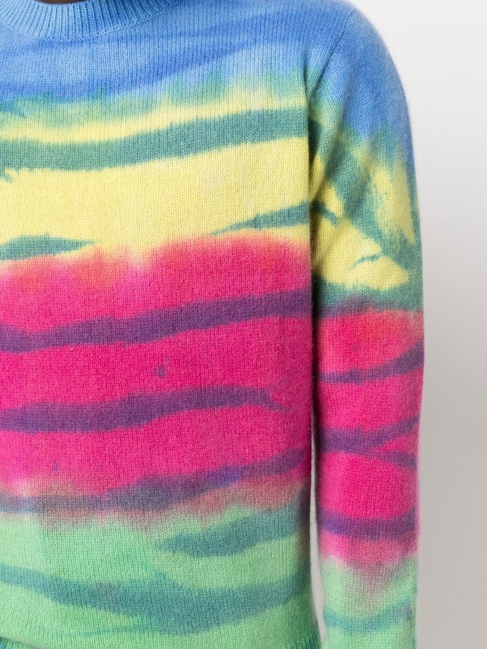 striped tie-dye cashmere jumper - 5