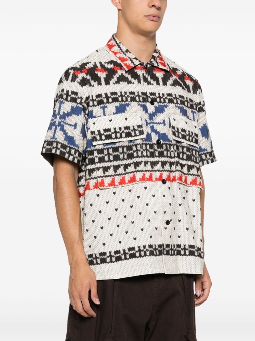 abstract-pattern shirt - 3