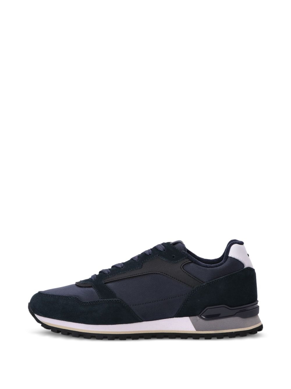 suede-trimmed mesh sneakers - 4
