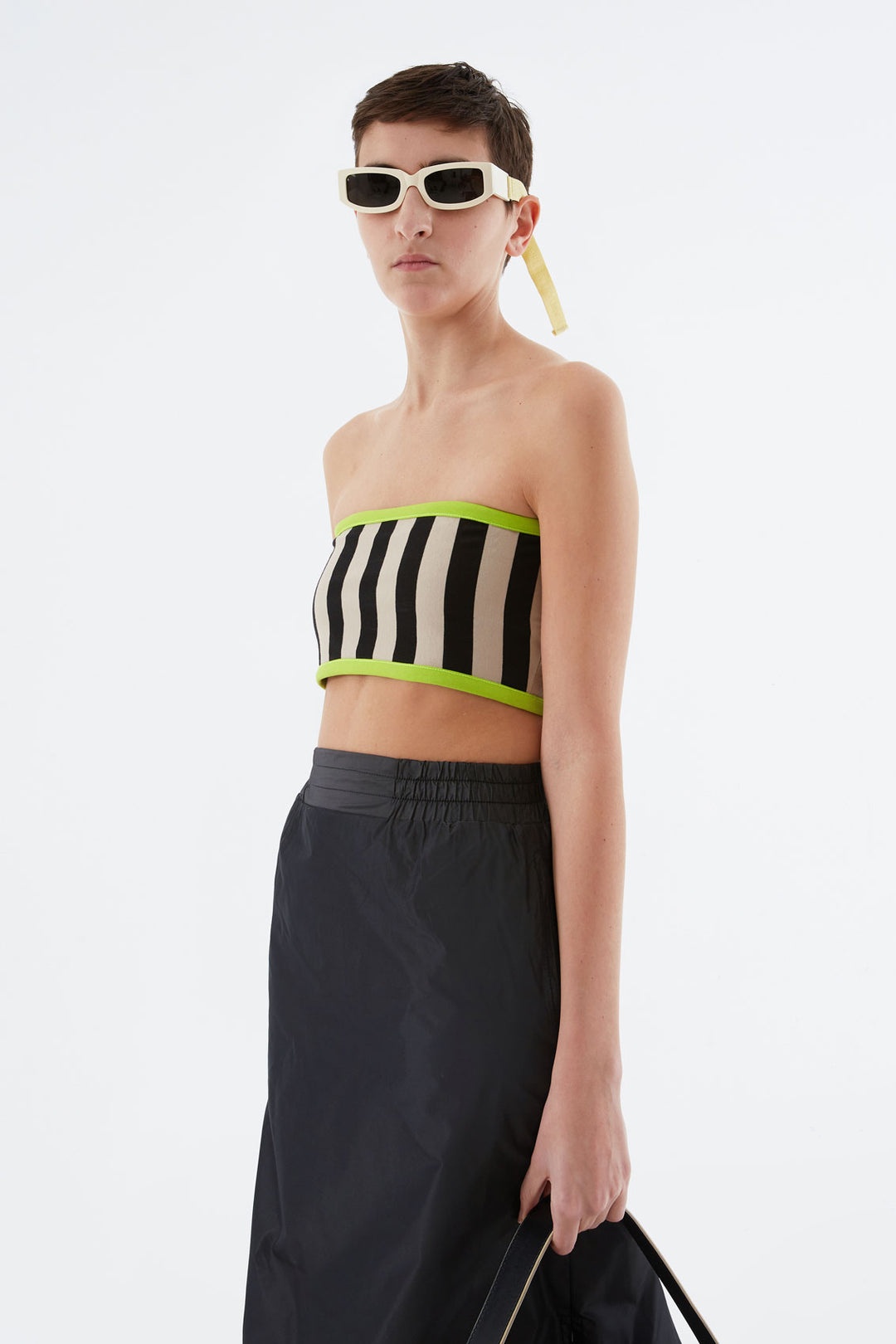 STRIPED BLUE & GREEN REVERSIBLE TOP - 1