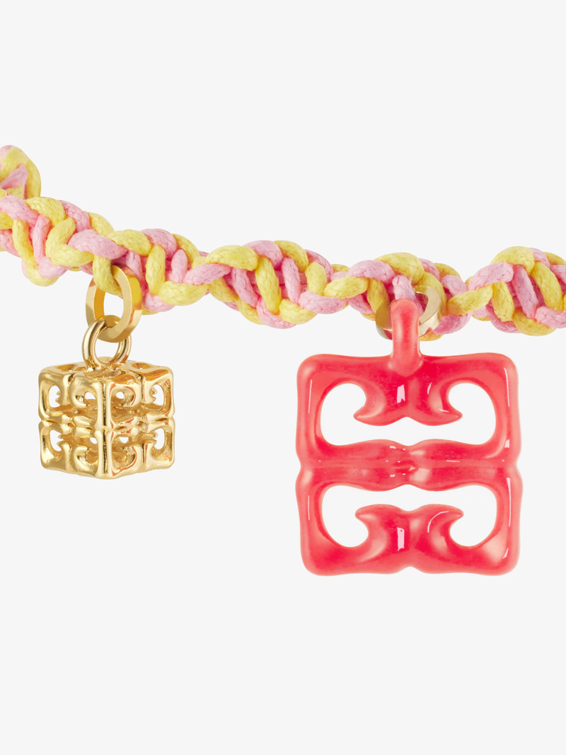 Givenchy 4G LIQUID BRACELET IN WOVEN COTTON, METAL AND RESIN outlook