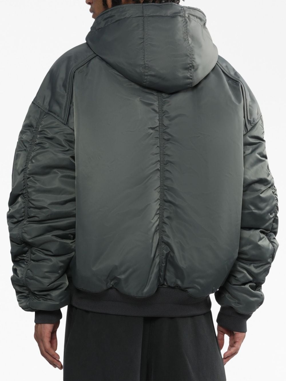 padded hooded bomber jacket - 4