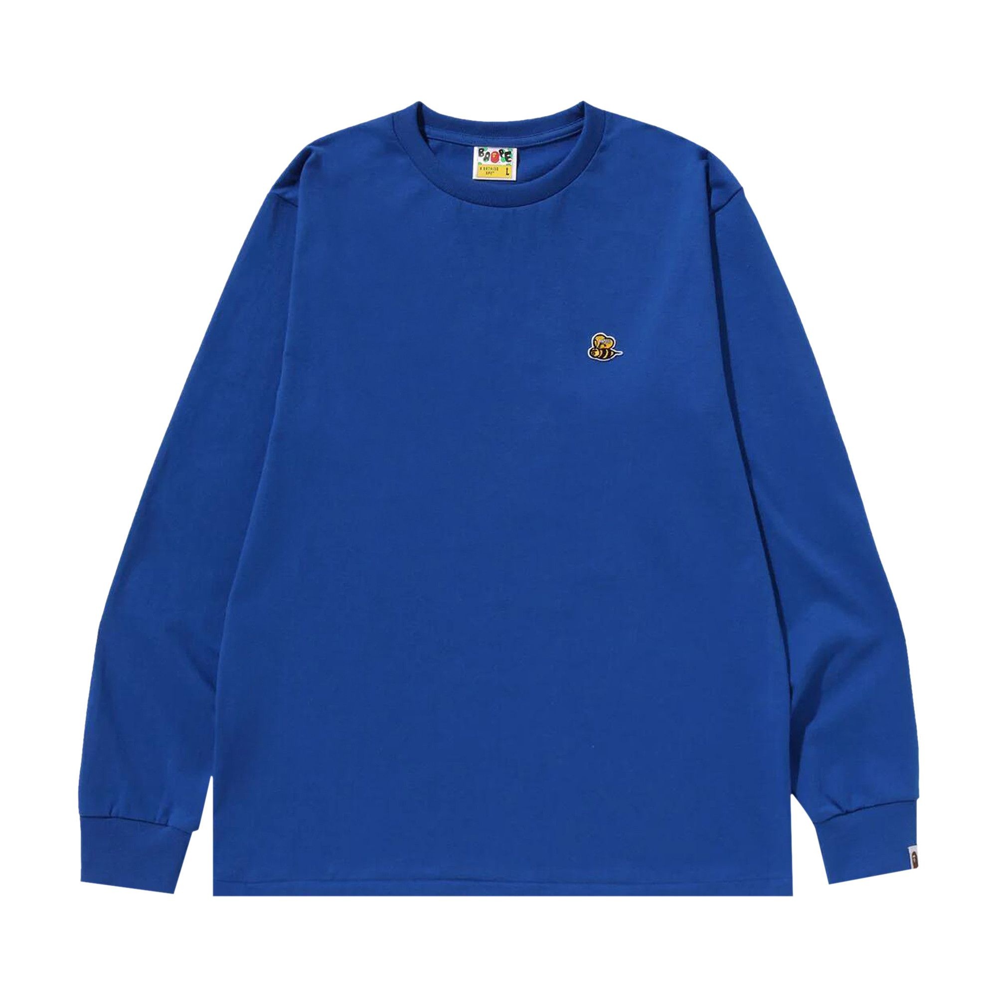 BAPE Bee One Point Long-Sleeve Tee 'Blue' - 1