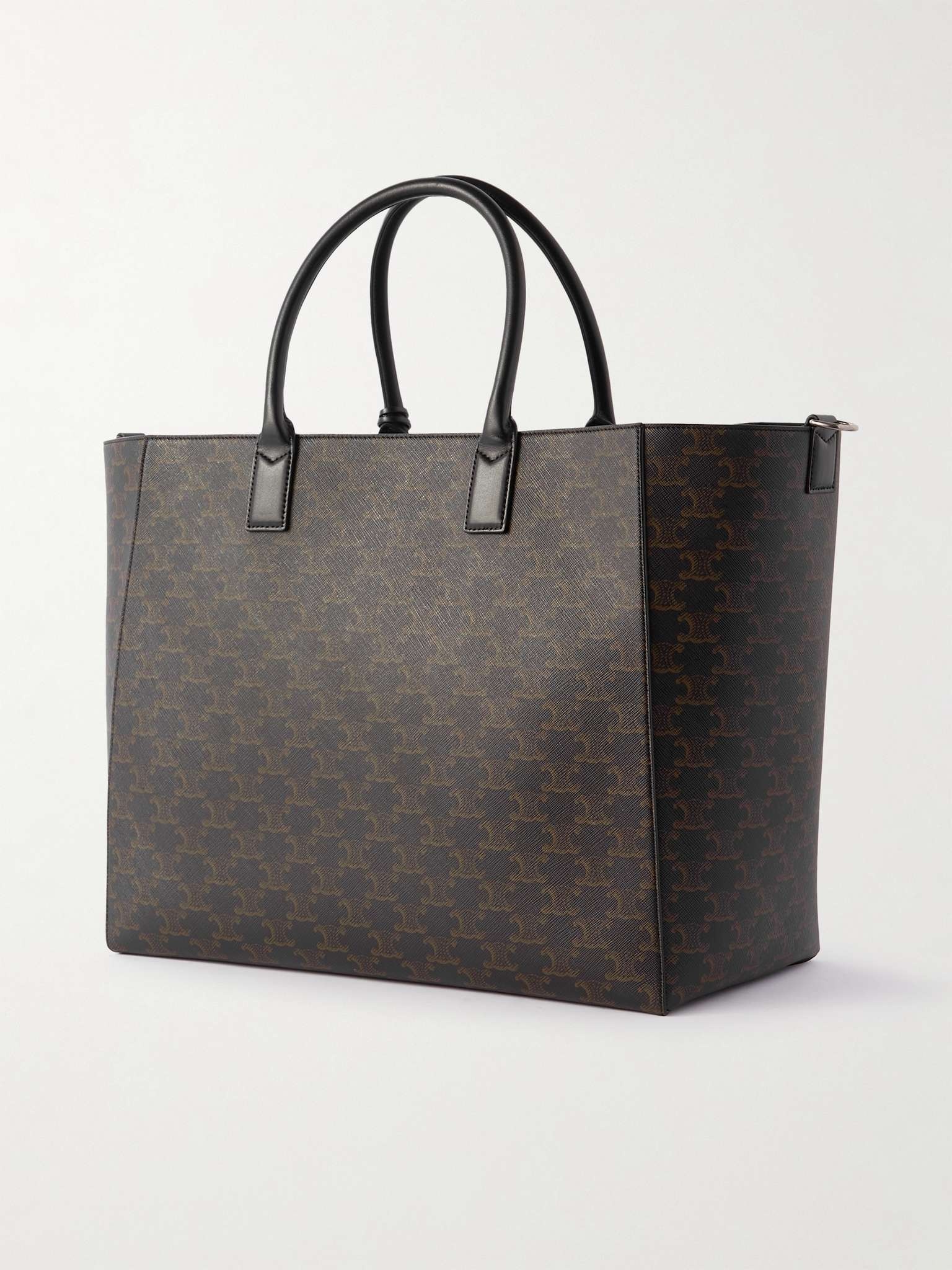 Cabas Triomphe Large Logo-Print Leather Tote Bag - 4