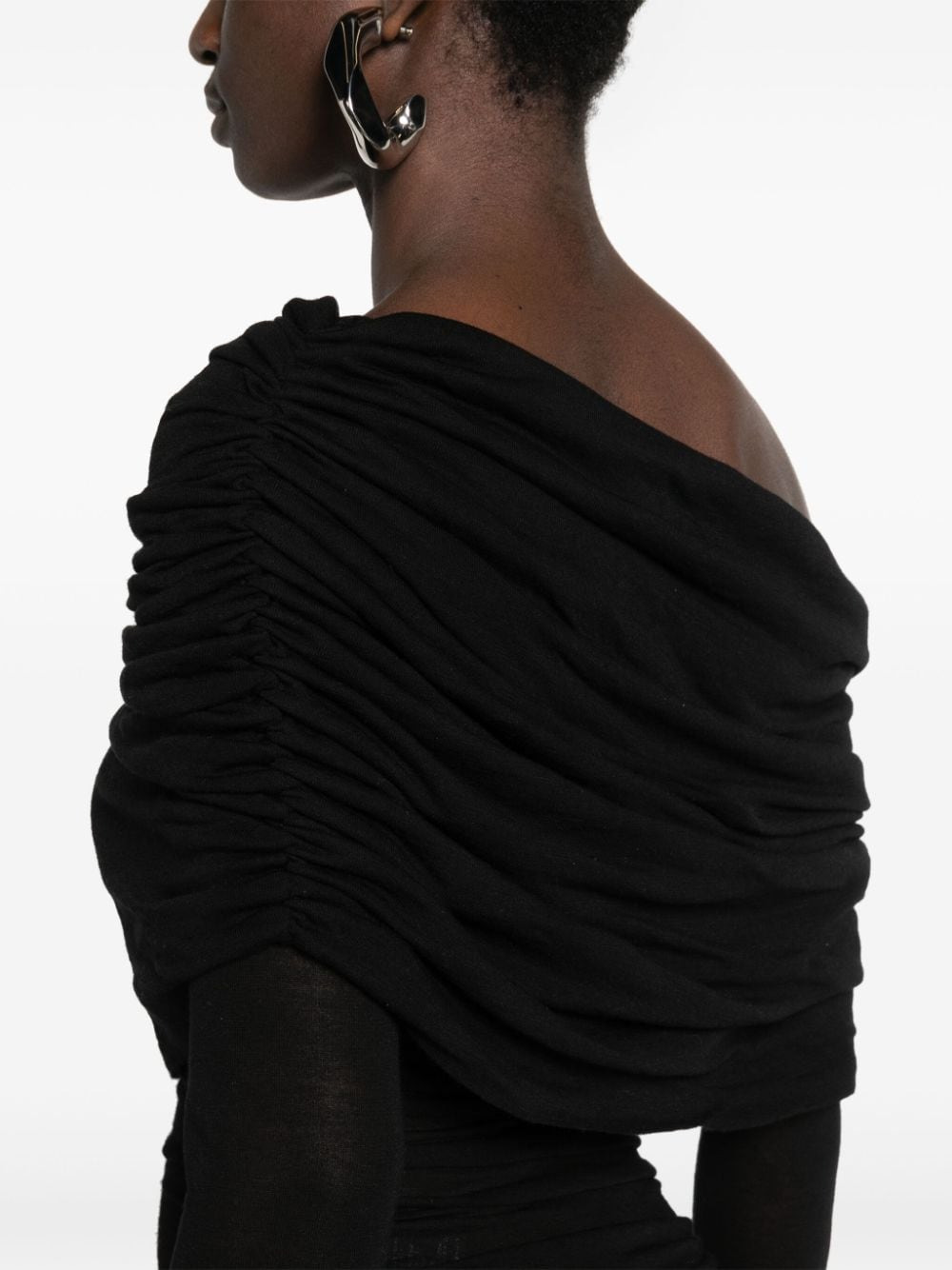 Saint Laurent Women Long One-Shoulder Dress - 5
