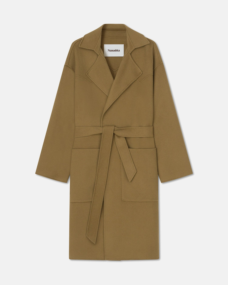 Double Wool And Silk Robe Coat 4