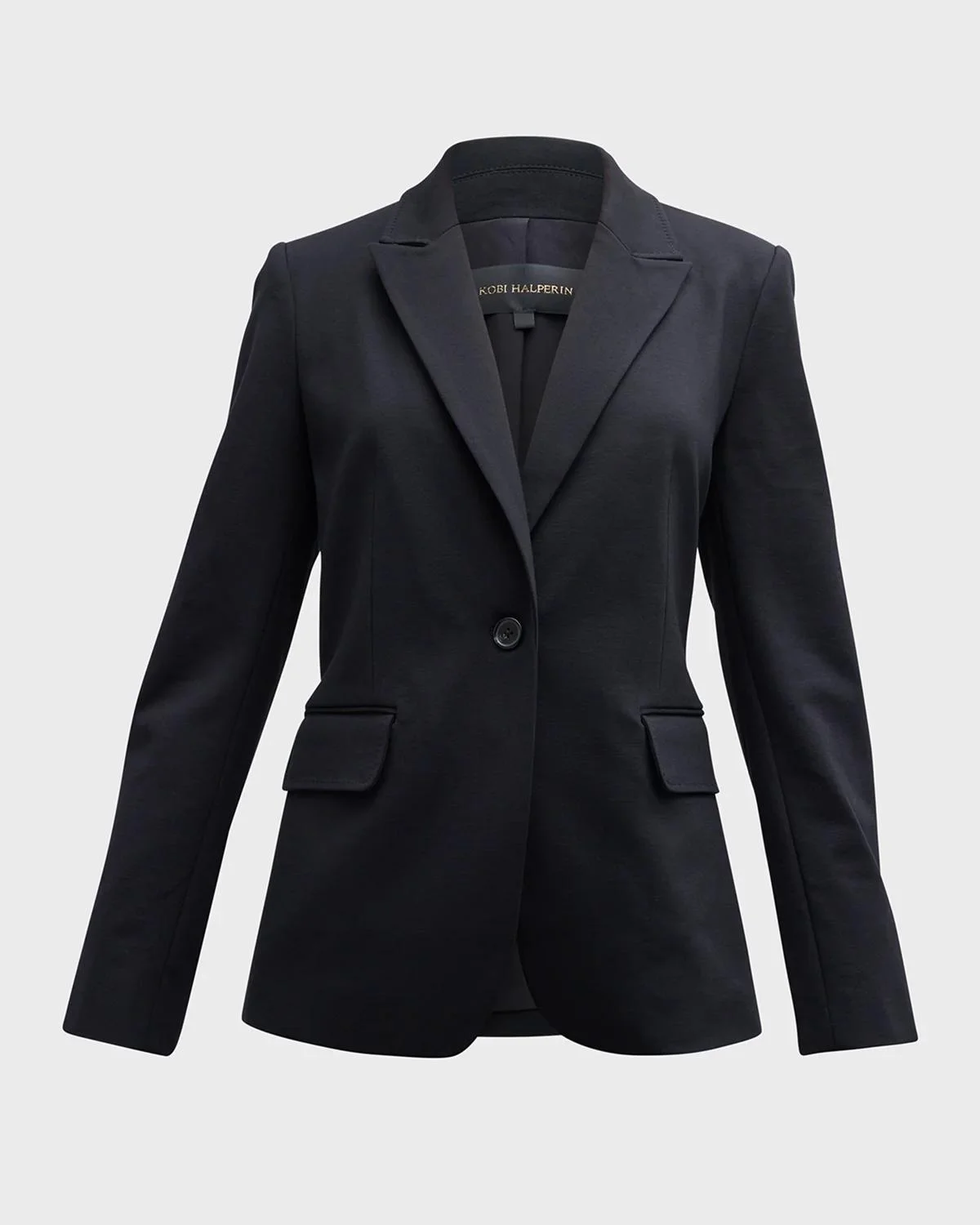 Collette Peak-Lapel Single-Button Jacket - 1