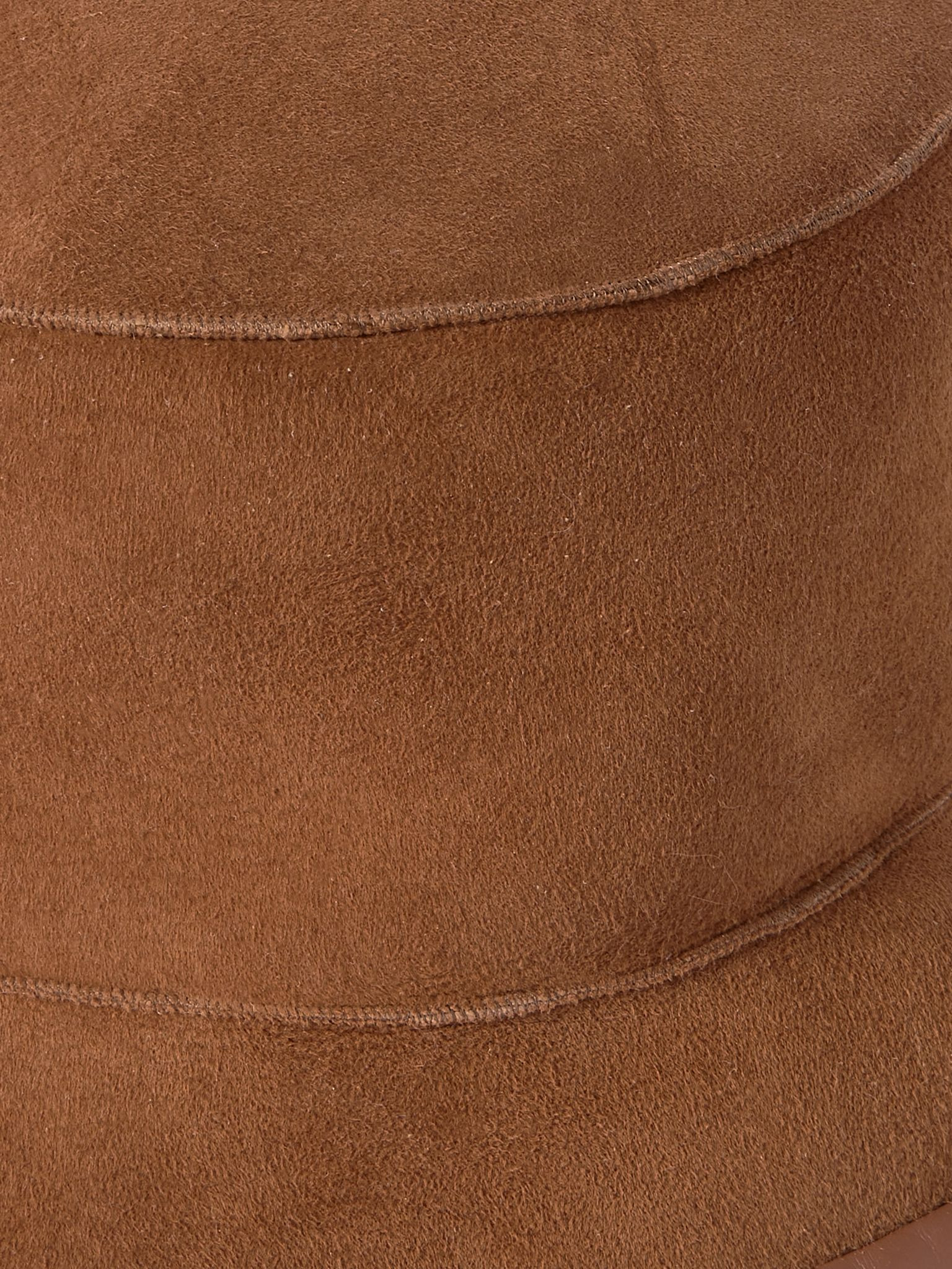 Lys Reversible Leather-Trimmed Shearling Bucket Hat Brown - 3