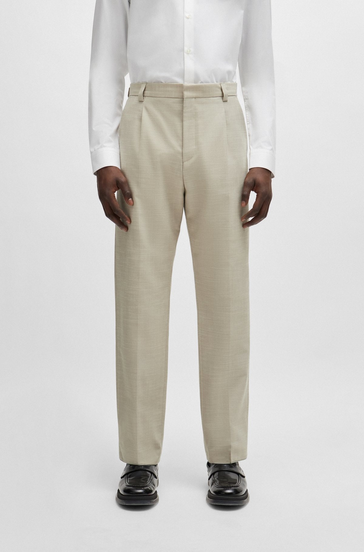 REGULAR-FIT SUIT IN PATTERNED LINEN-LOOK CLOTH - 7