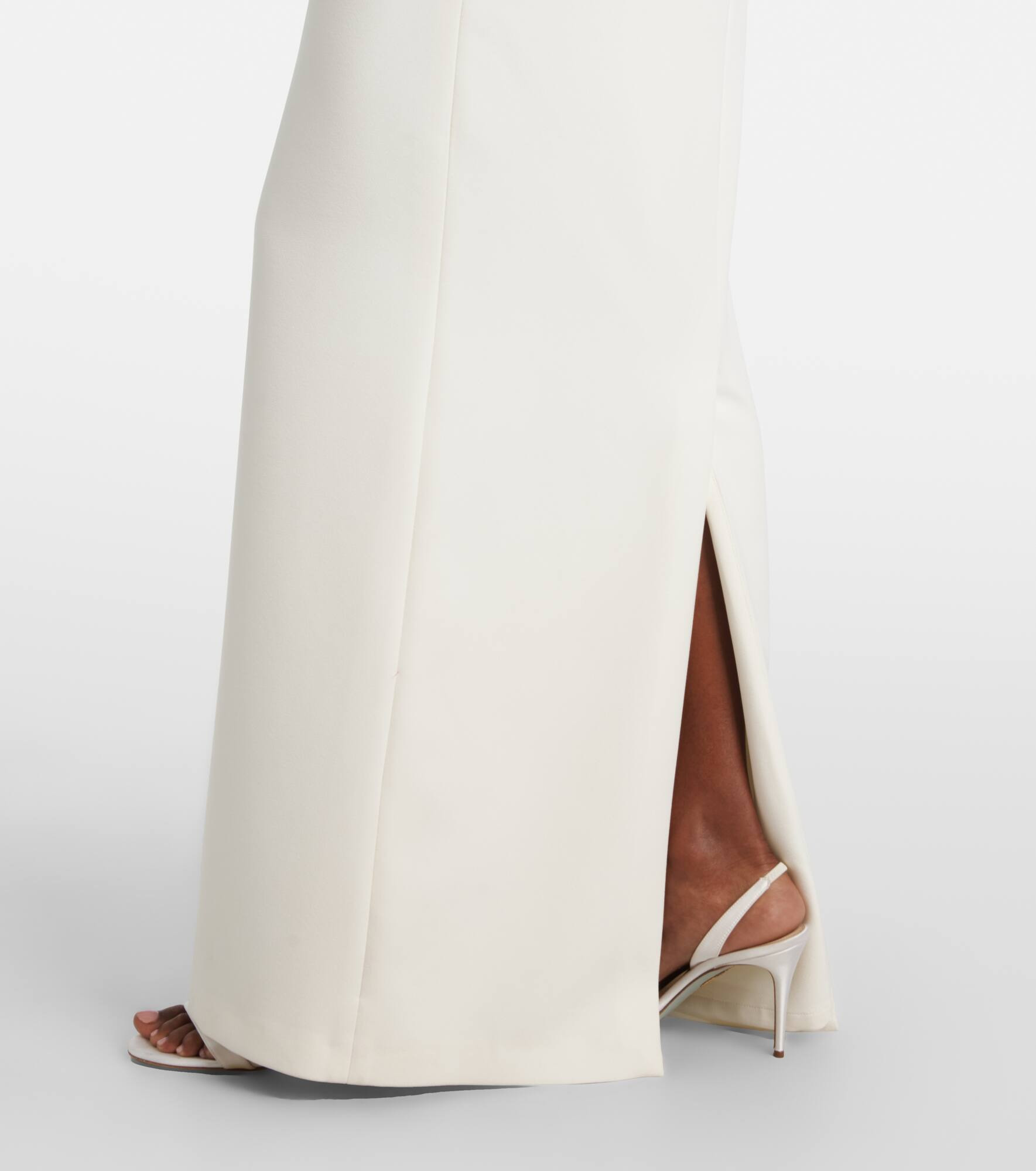 Bridal Jalie bow-detail crêpe gown - 5