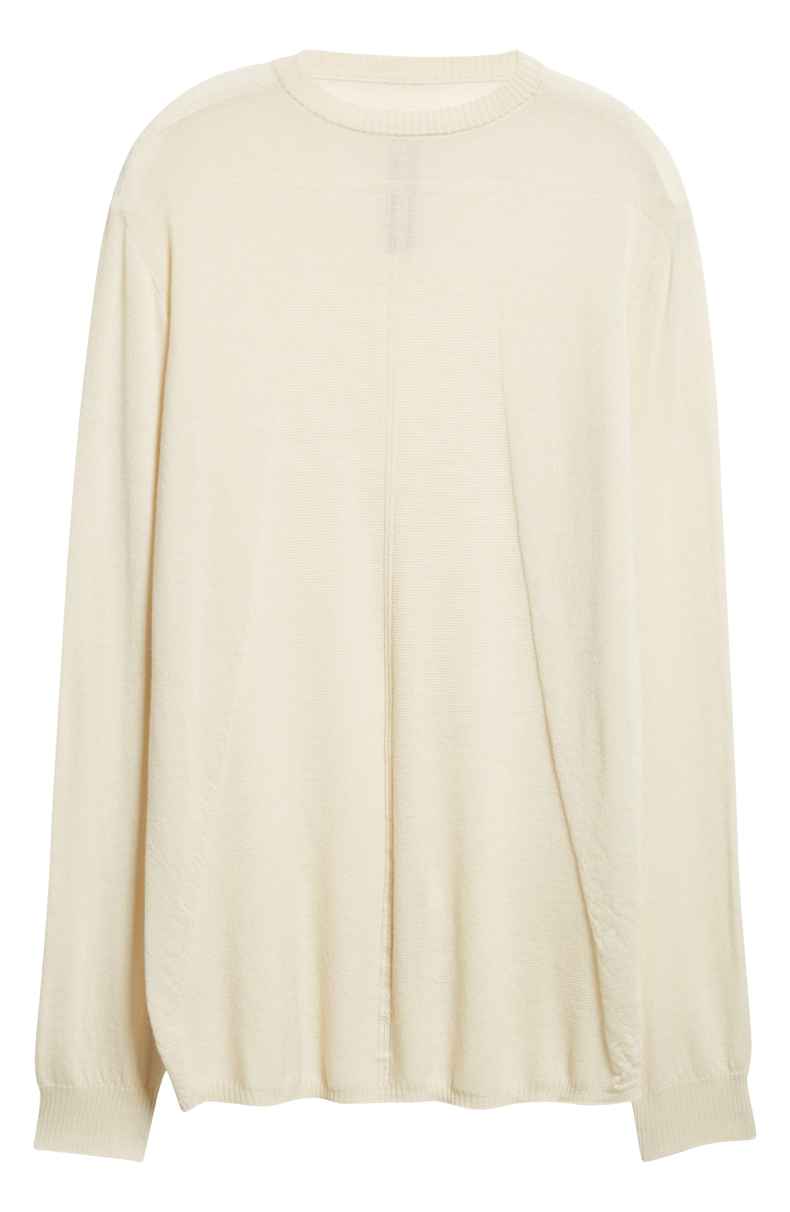 Rick Owens Level Oversize Virgin Wool Sweater in Natural at Nordstrom - 6