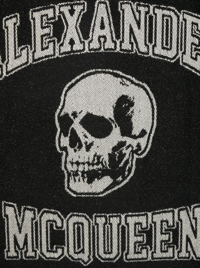 Alexander McQueen intarsia-knit logo wool scarf outlook
