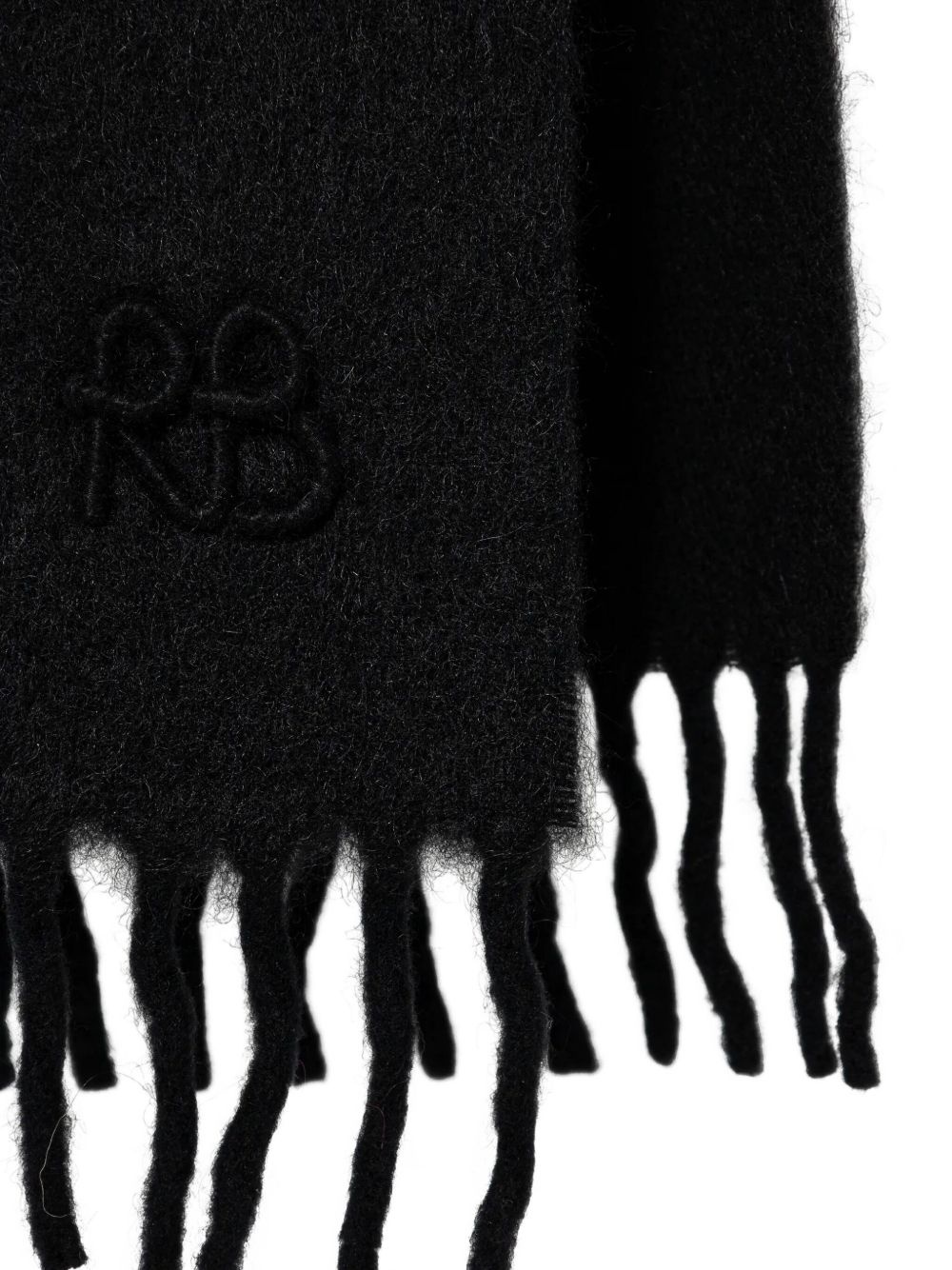 logo-embroidered scarf - 2