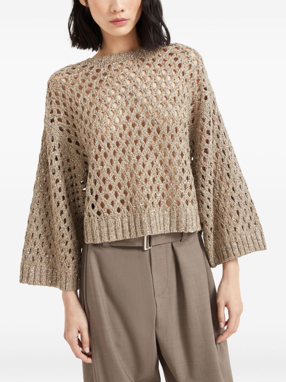 open-knit jumper - 3