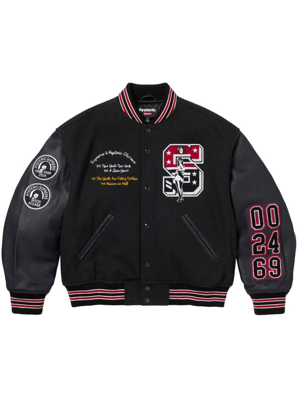 Hysteric Glamour "Black" varsity jacket - 1