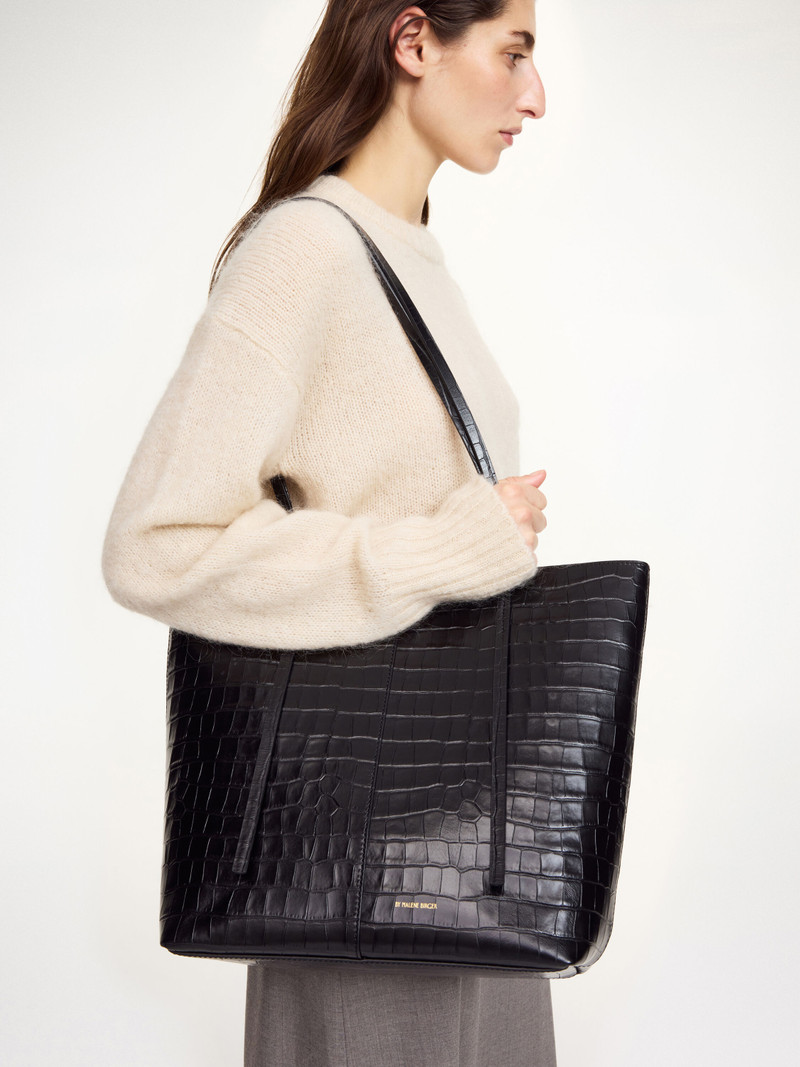 BY MALENE BIRGER Abilso Croco leather tote outlook