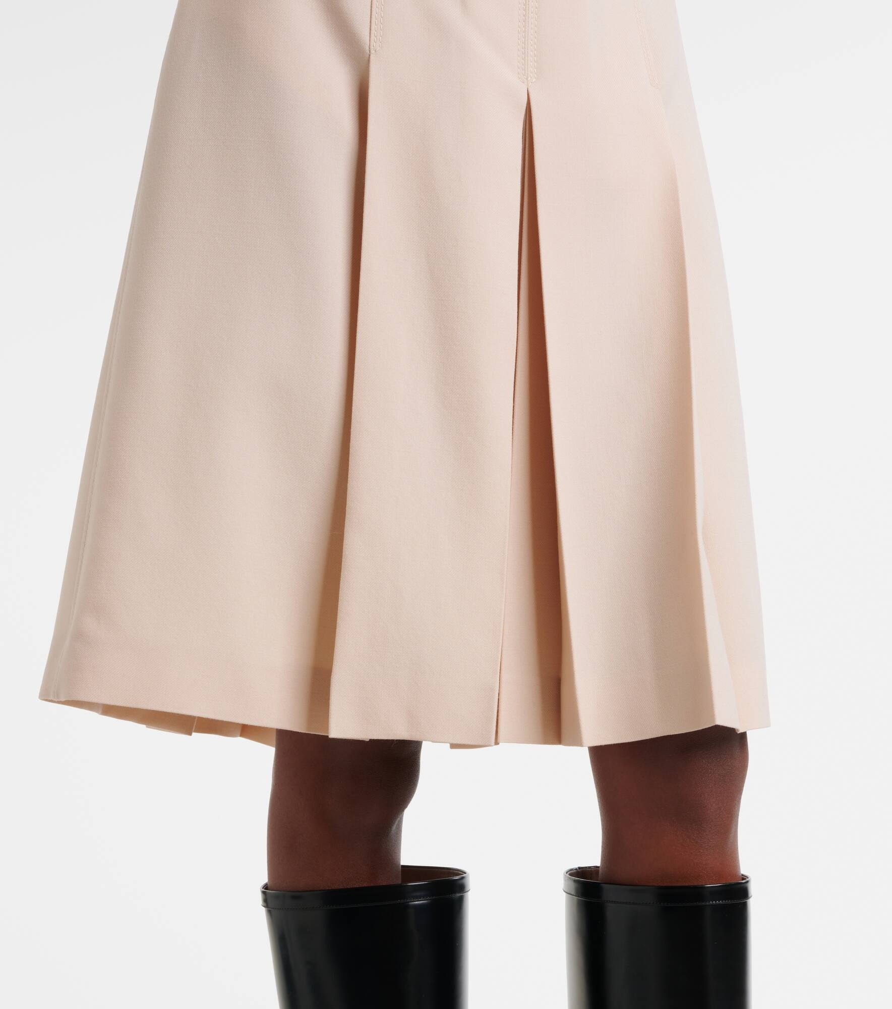 Virgin wool midi skirt - 5