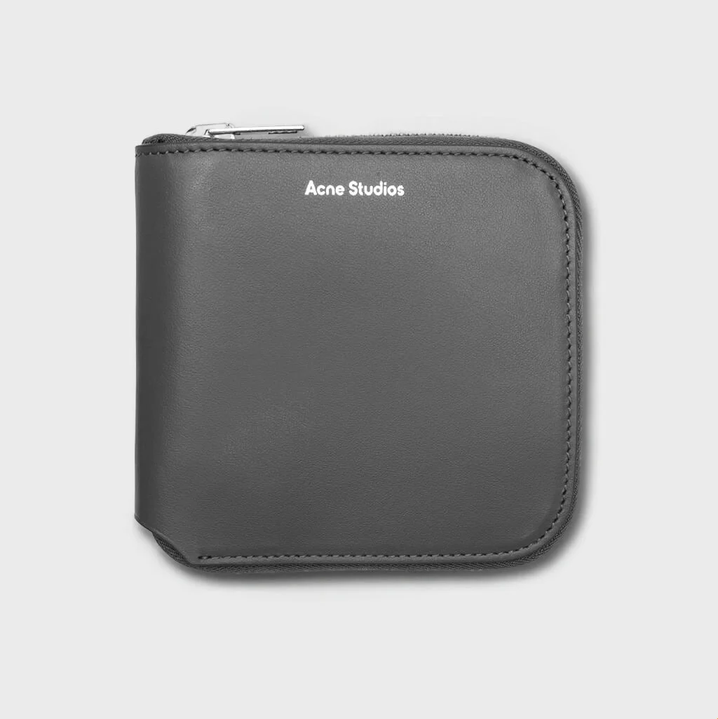 ZIPPED WALLET - DARK GREY - 1