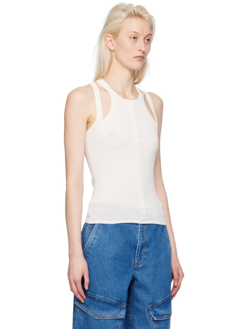 Dion Lee White Sculpt Muscle Tank Top outlook