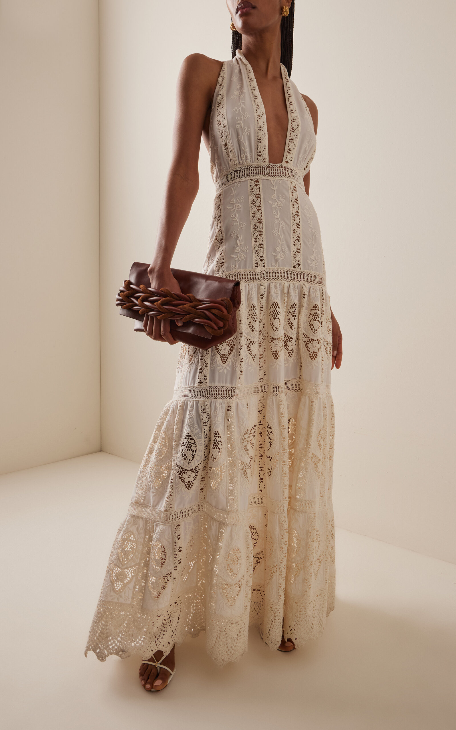 Luz Tropical Maxi Dress ivory - 2