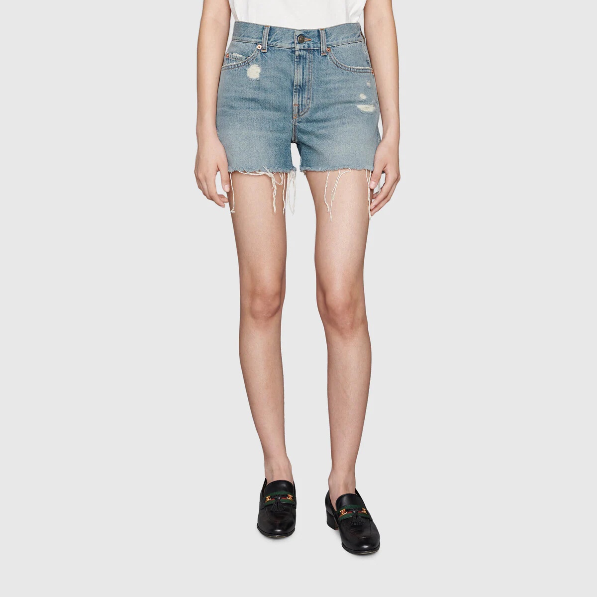 Gucci 100 denim shorts - 4