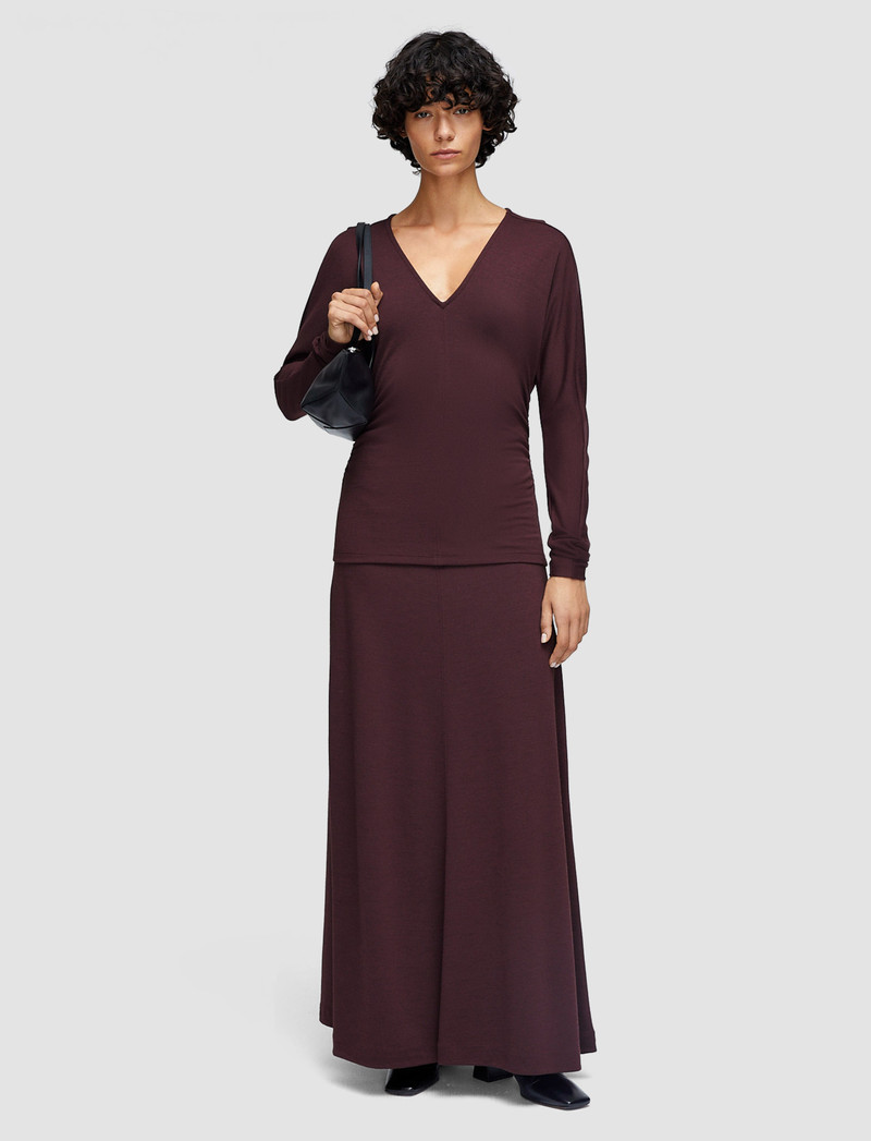 JOSEPH Wool Jersey V Neck Top outlook