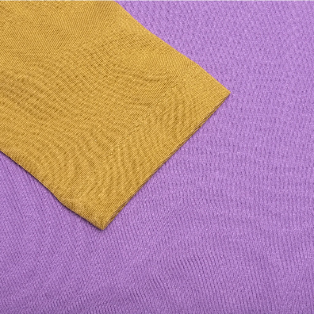 WOMEN'S BI-COLOR T-SHIRT - PURPLE/OLIVE - 4