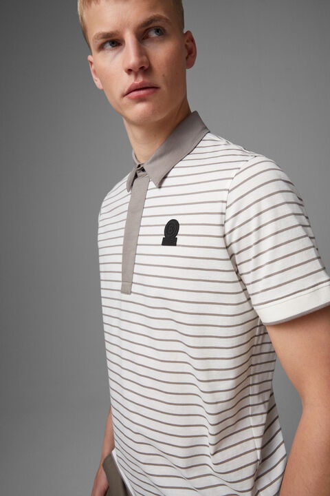 Duncan polo shirt in Off-white/Taupe - 4