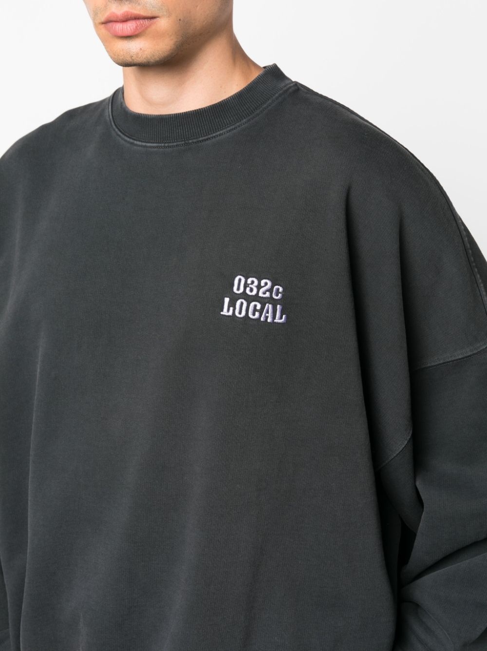 logo-embroidered organic cotton sweatshirt - 5