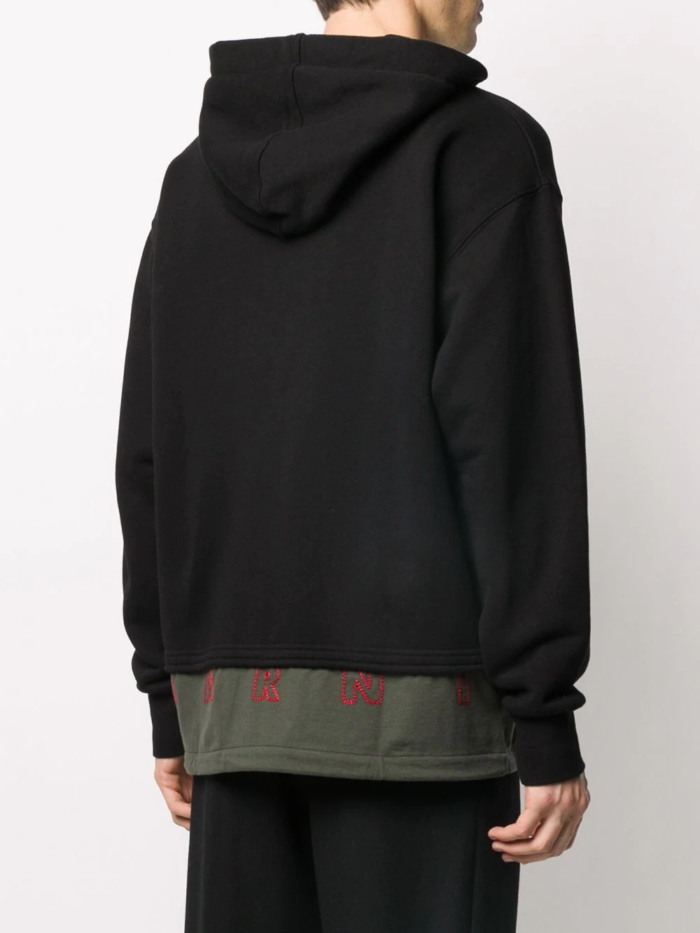 contrast panel hoodie - 4