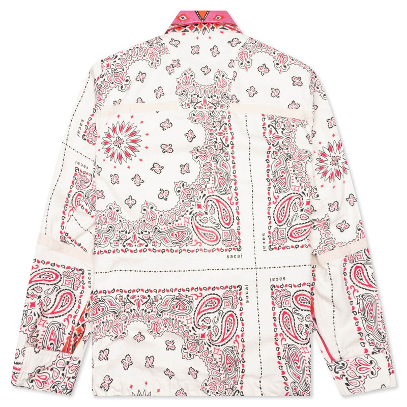 sacai SACAI BANDANA PRINT BLOUSON - OFF WHITE outlook