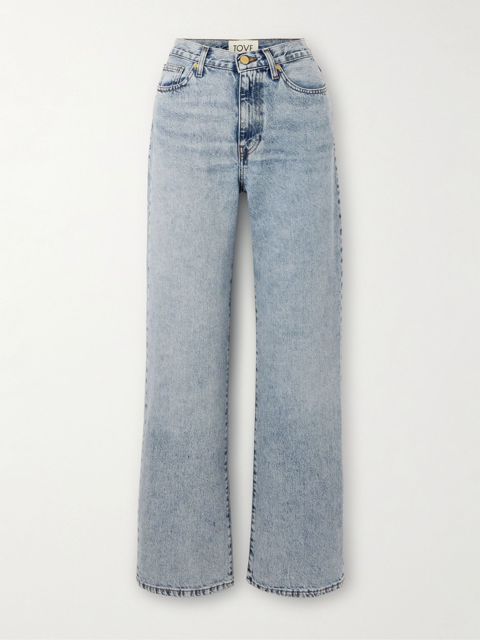 Sofie recycled mid-rise straight-leg jeans Light blue - 1