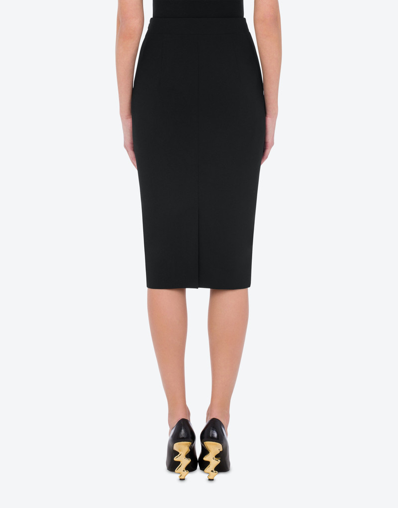 MORPHED BUCKLE STRETCH CRÊPE SKIRT 3