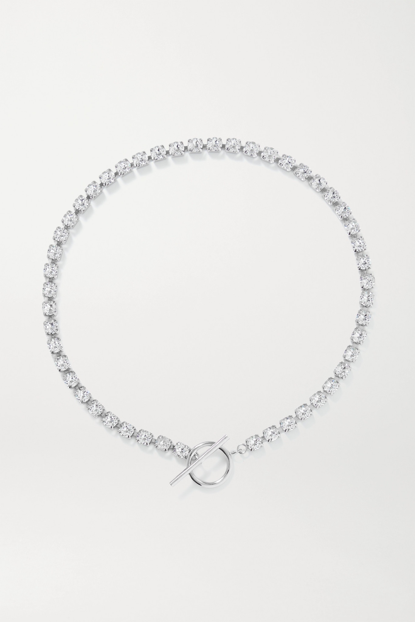 Silver-tone crystal choker - 1