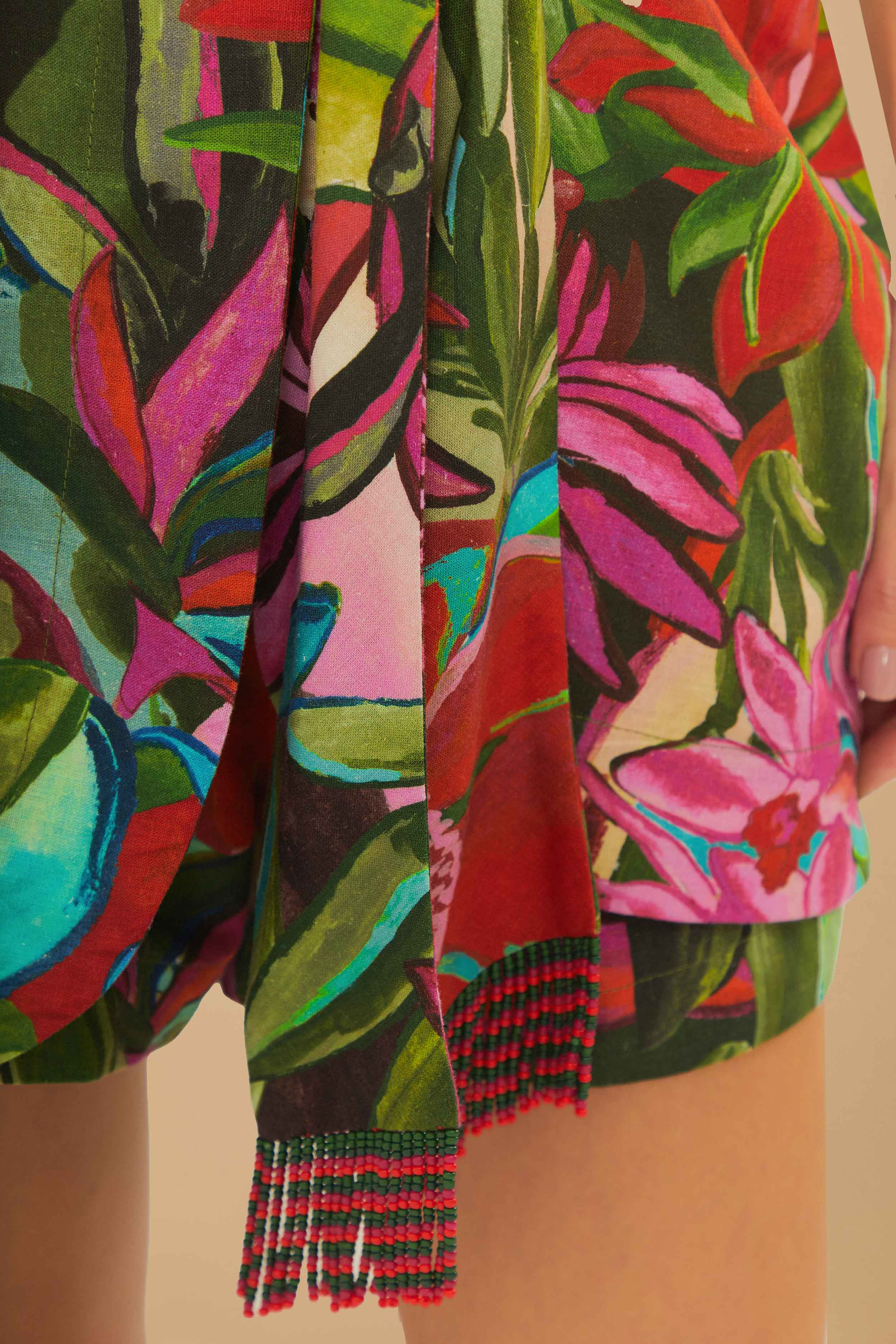 Multicolor Jardin De Reve Shorts - 4