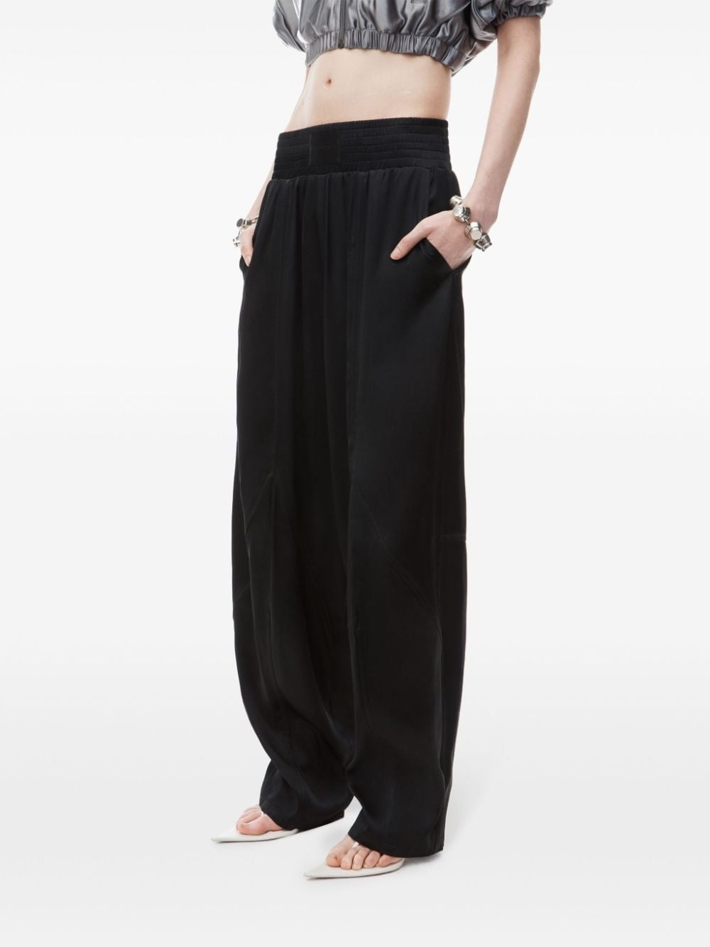 elasticated balloon pants - 4